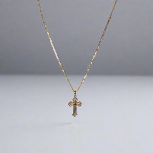orthodox greek cross necklace gold