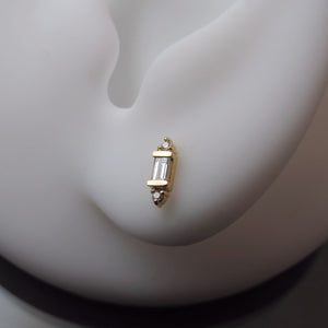 delicate  gold and diamond studs