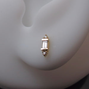 delicate diamond earrings in 14K gold