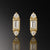 Petite baguette diamond stud earrings