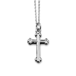petite baptismal orthodox cross white gold