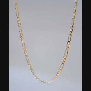 mens chain 4 mm figaro solid 14K gold