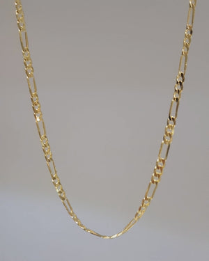 mens chain 4 mm figaro solid 14K gold