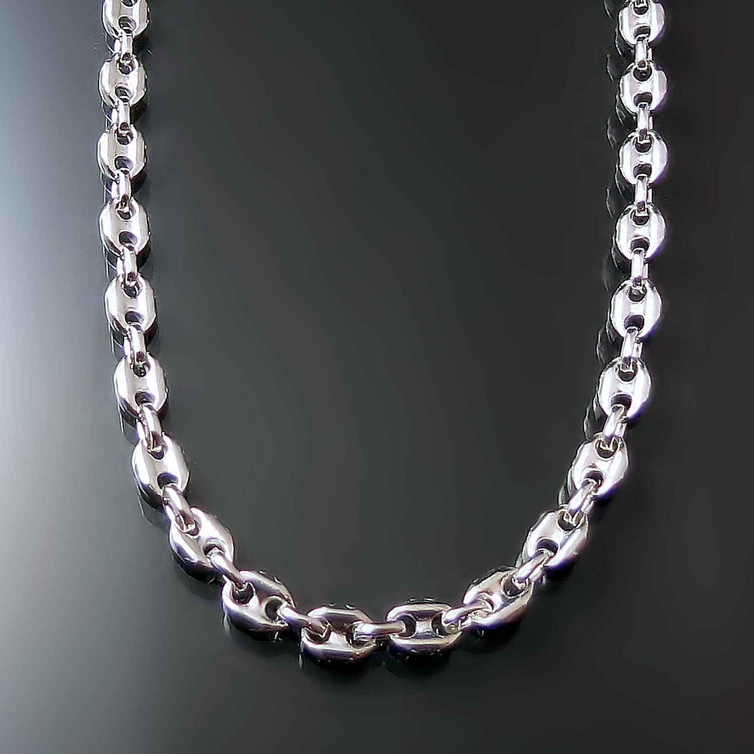 Puff Gucci chain 4 mm wide in sterling silver