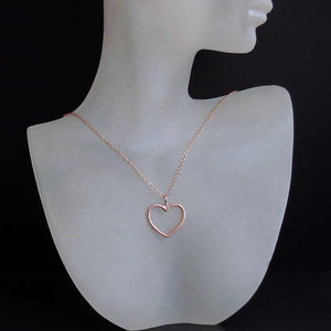 Rose gold heart necklace