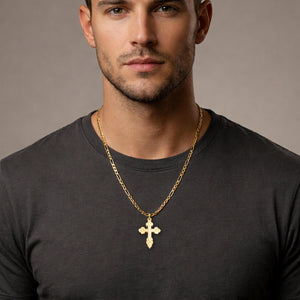 Russian Ukrainian Greek Orthodox St. Xenia cross necklace