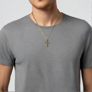 gold orthodox cross necklace