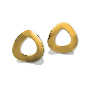 sculptural minimalist yellow gold earrings forma loop