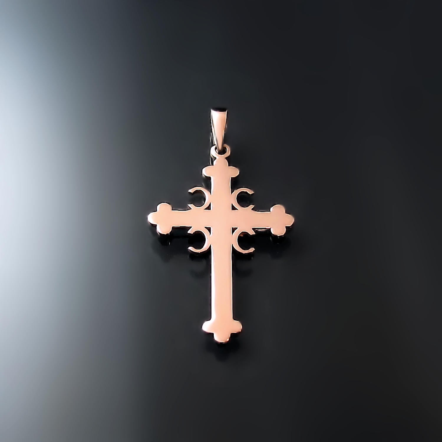Serbian cross in rose gold