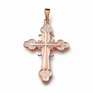 Serbian Orthodox cross in 14K rose gold
