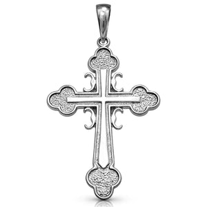 serbian orthodox crosses extra large white gold