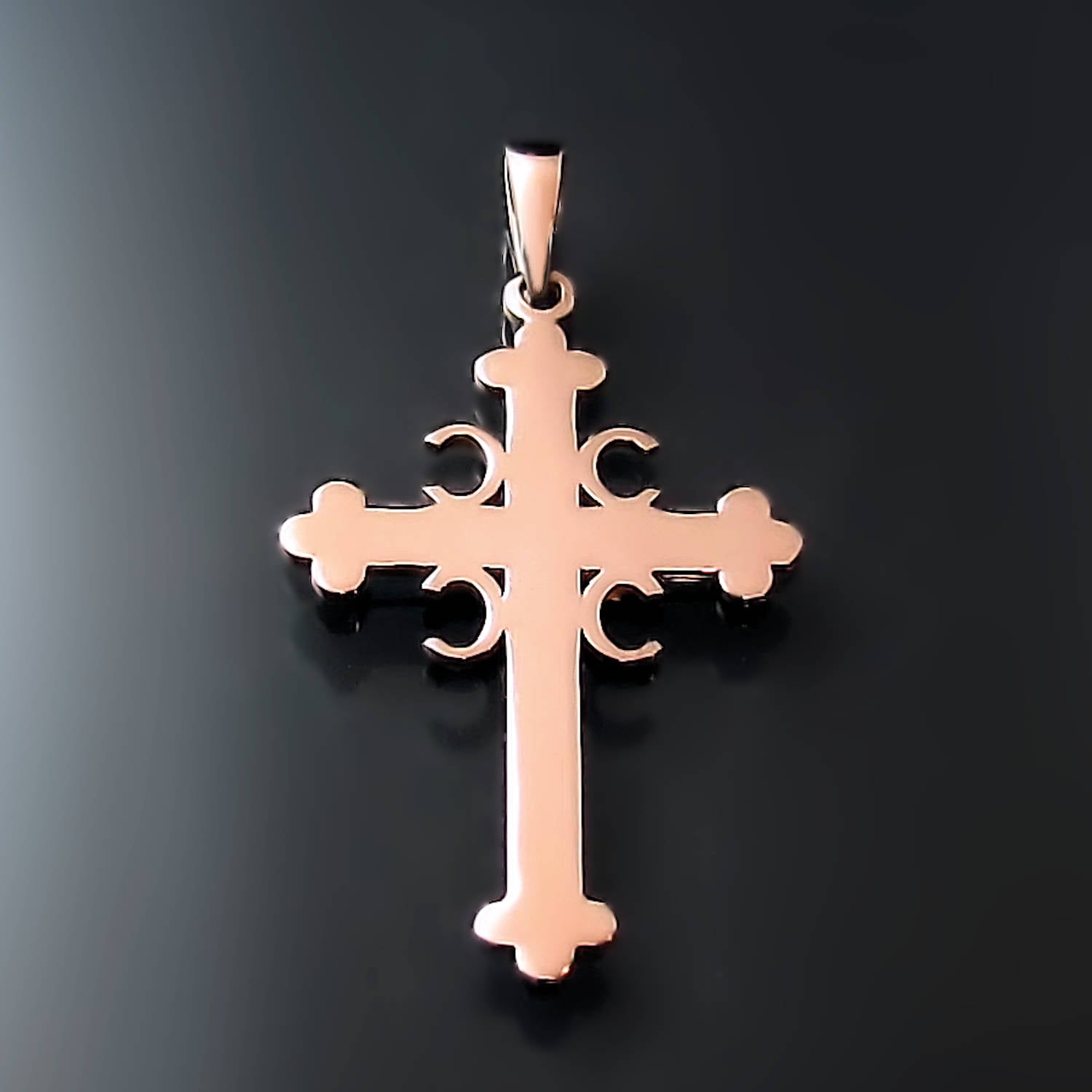 Serbian cross in rose gold