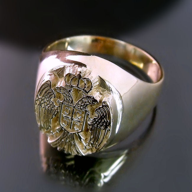 Serbian Eagle Signet Ring