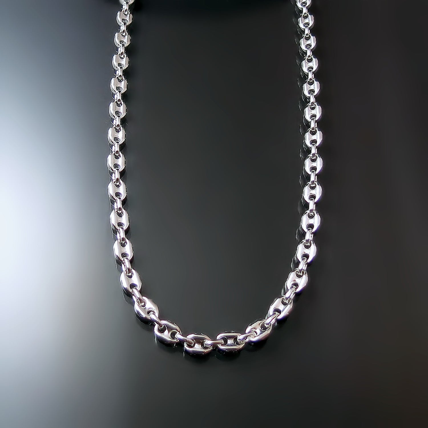Puff Gucci chain 4 mm wide in sterling silver