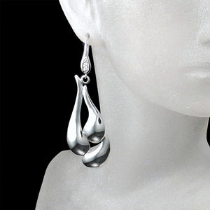 silver statement earrings modern sculptural design