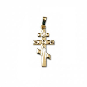 small Saint Andrew Orthodox cross yellow gold