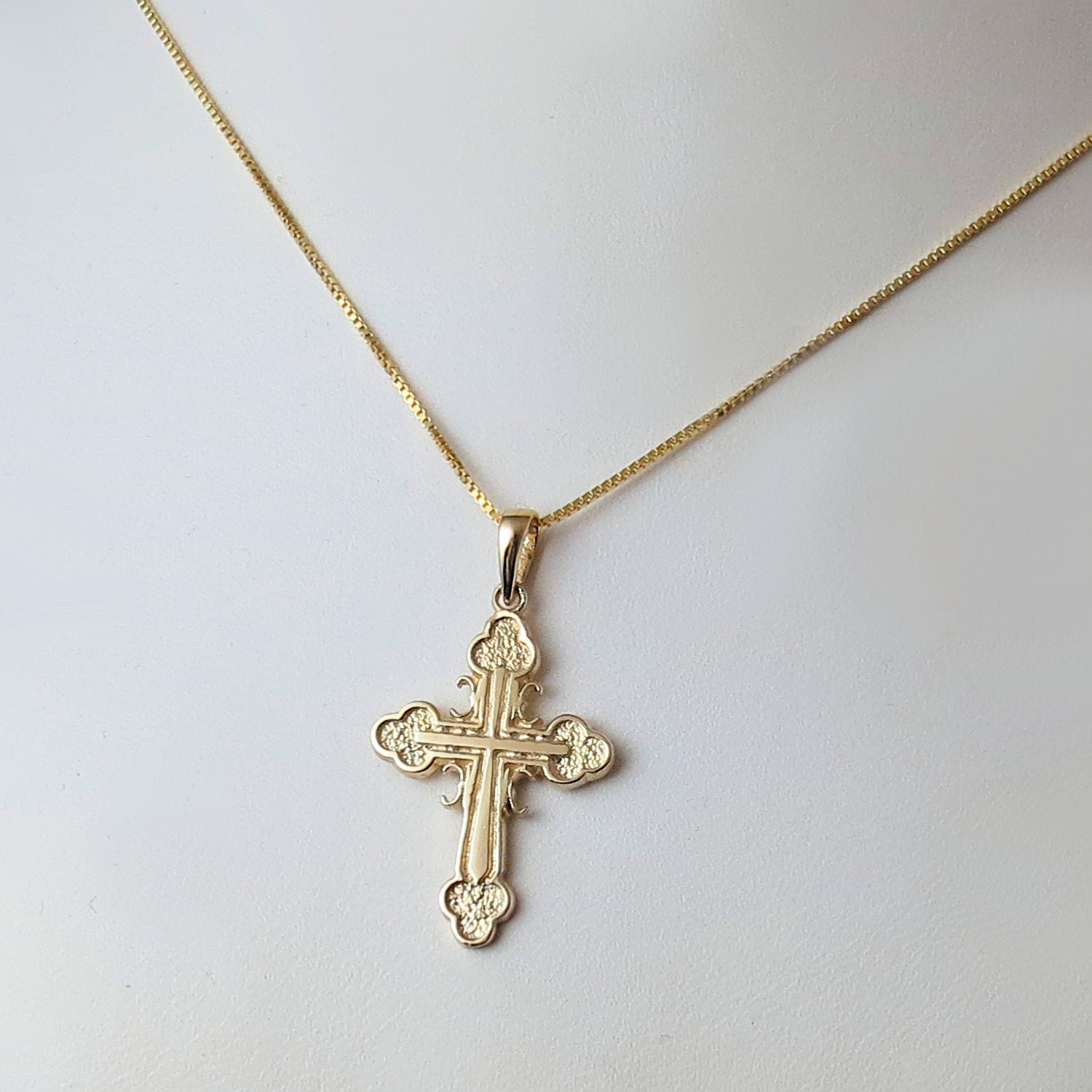 small children's or women's solid gold Serbian Orthodox crosses