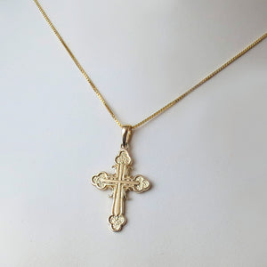 small traditional serbian orthodox cross necklace