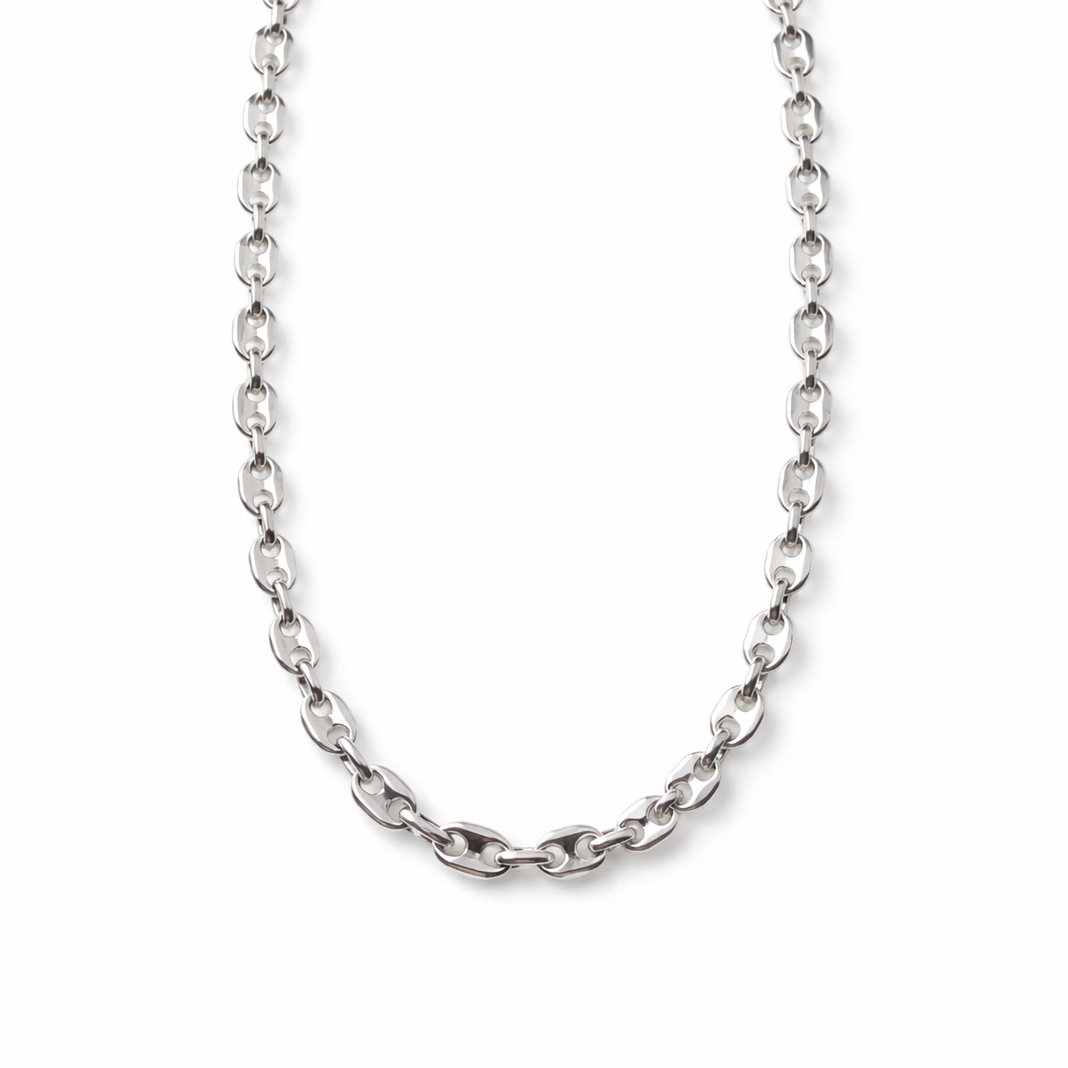 sterling silver puff gucci chain 4 mm