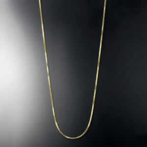 super fine 14K yellow gold box link chain