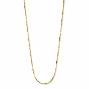 super fine box link chain 14K yellow gold