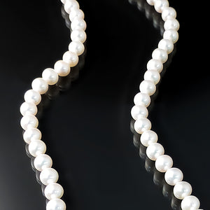 traditional white pearl necklace freshwater pearls