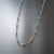 turquoise bead station necklace in yellow gold