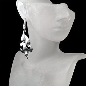 unique designer silver statement earrings