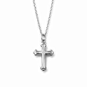 white gold baptismal cross necklaces for babies and kids