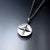 white gold compass necklace