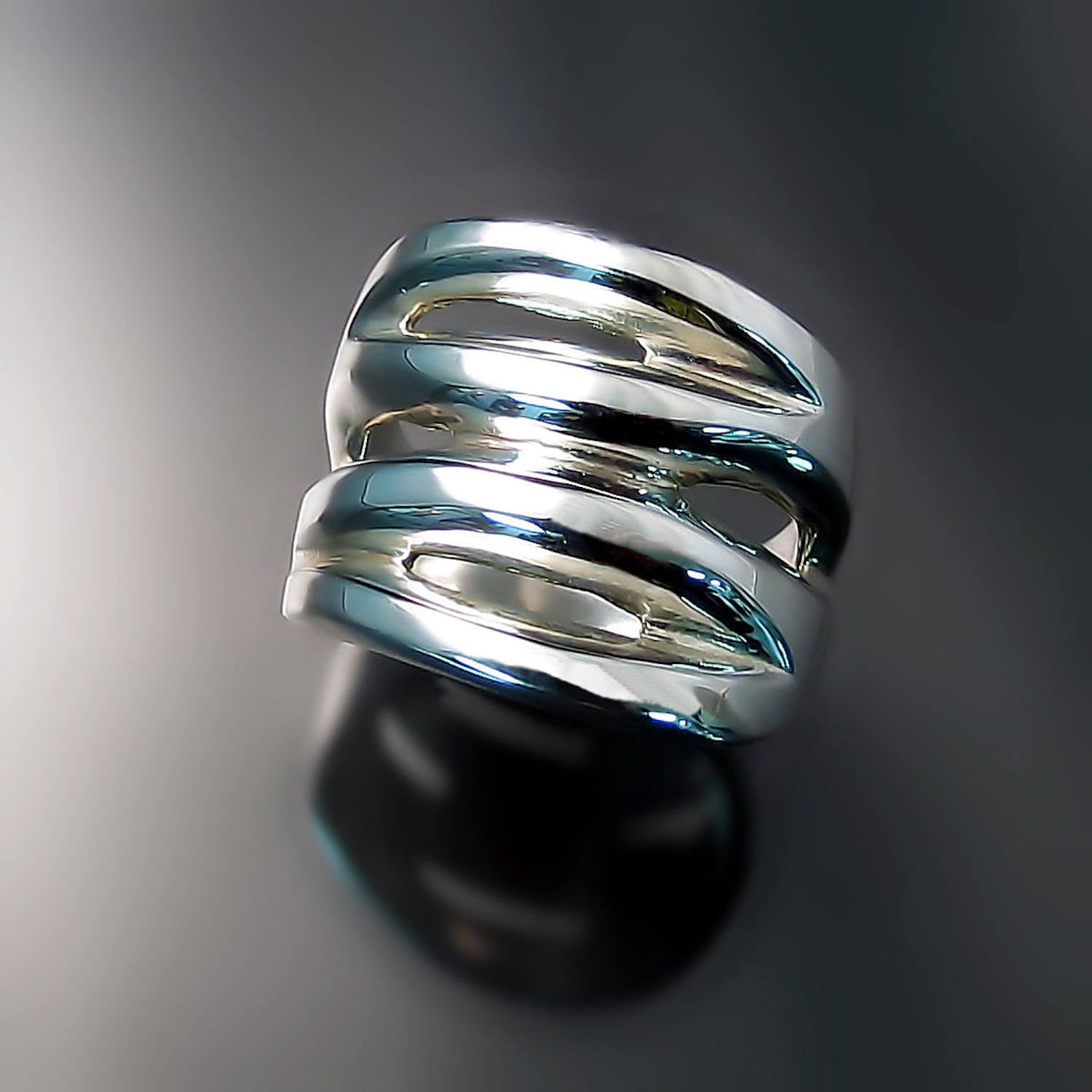 silver statement ring