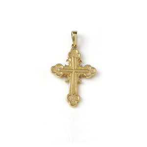 yellow gold baby serbian orthodox cross