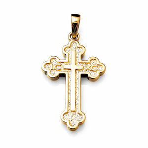 yellow gold Greek Orthodox cross