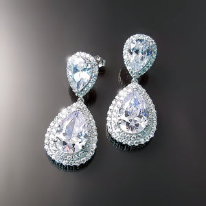 CZ bridal earrings