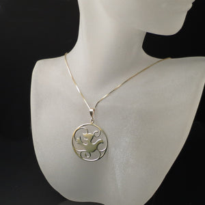 gold dove pendant necklace
