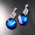 Electric Blue Swarovski Crystal Statement Earrings