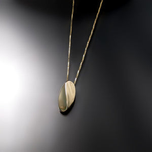gold jewelry modern sculptural pendant