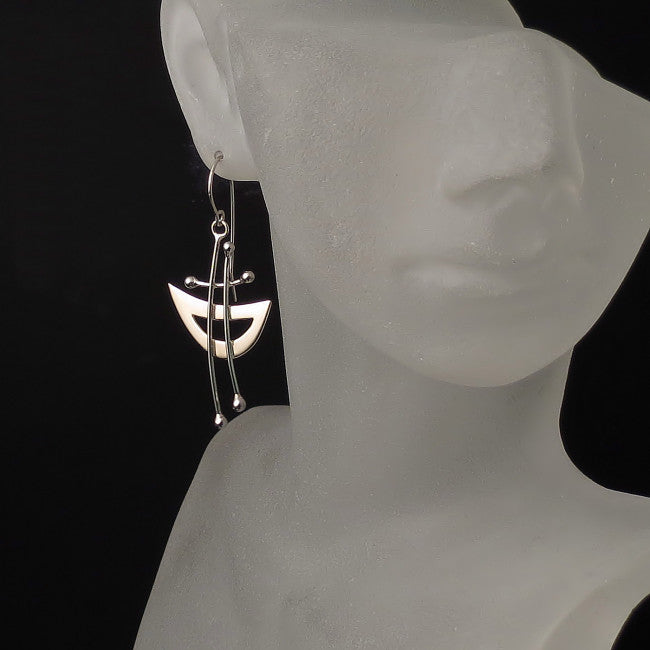 Modern Gold Earrings - Two Tone Gold Jewelry