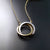 jewelry two tone circle pendant necklace