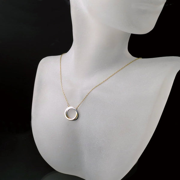Minimalist Jewelry - Interlocked Circles Pendant Necklace in Gold ...