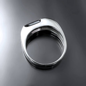 Modern Silver Ring - Profile