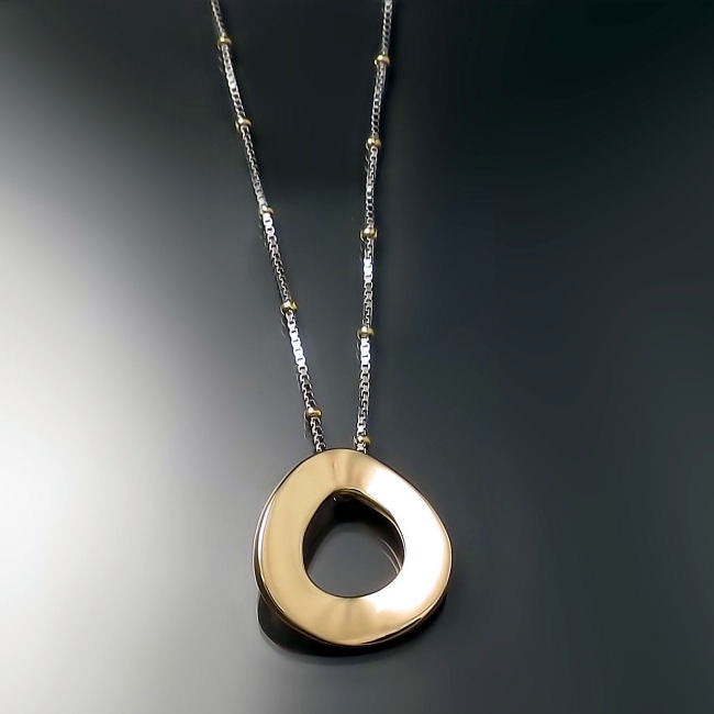 modern gold pendant