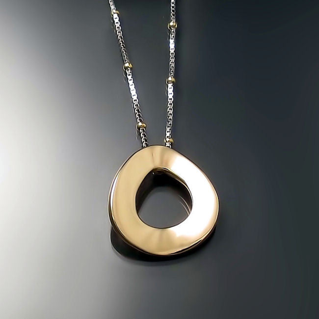 modern gold pendant