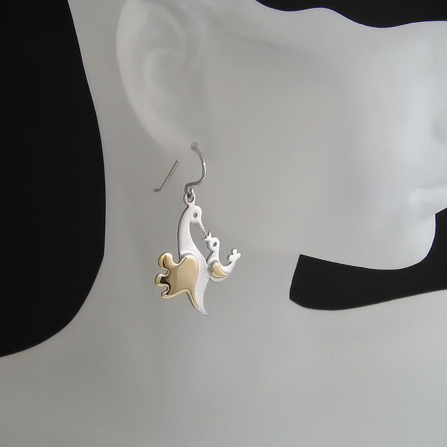 Mother's Day Jewelry: Baby bird and Mama bird earrings