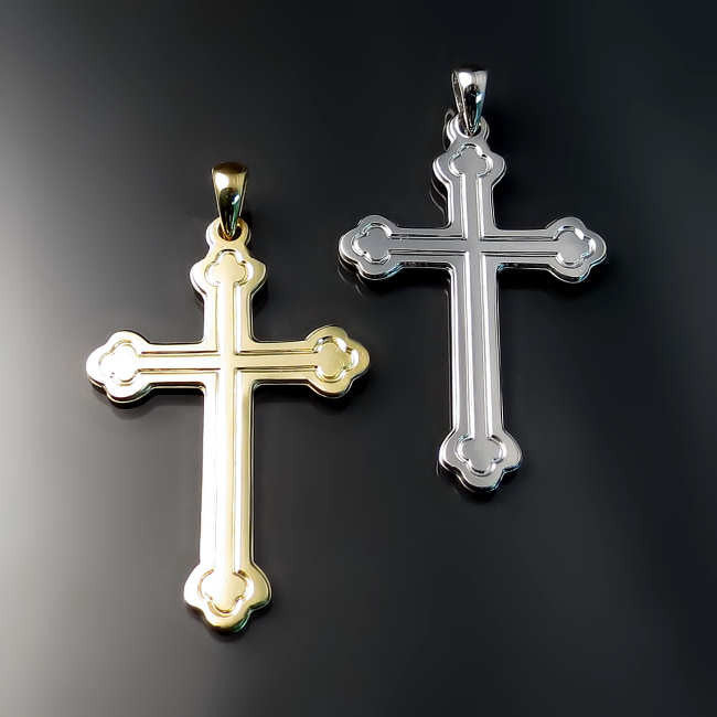 Orthodox Cross Pendant for Russian Greek Ukrainian and Serbian
