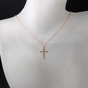 pink gold orthodox cross
