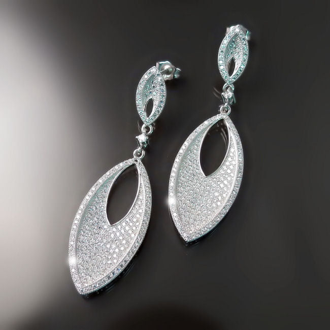 Imitation Diamond Bridal Earrings