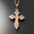 rose gold orthodox cross pendant