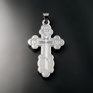 saint olga orthodox cross pendant