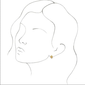 petite gold drop earrings